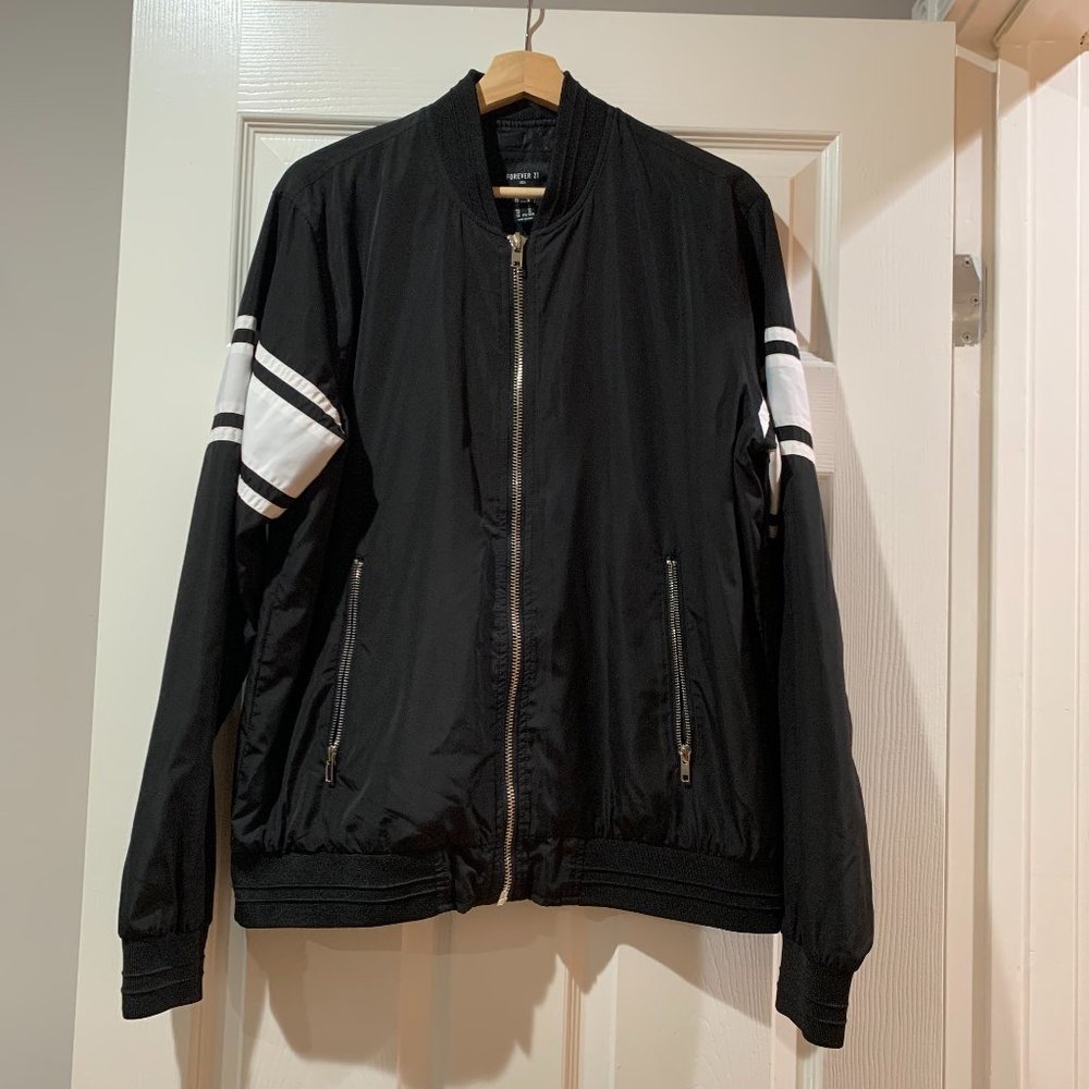 Forever 21 Zip-Up Black Jacket